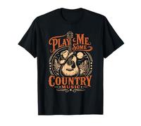 Play Me Some Country Music Vintage Western Festival Camiseta