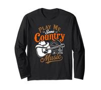 Play Me Some Country Music Vintage Western Festival Manga Larga