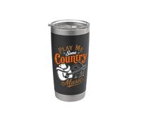 Play Me Some Country Music Vintage Western Festival Vaso térmico de acero inoxidable de doble pared
