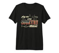 Play Me Some Country Music Western Festival Bandera Americana Camiseta Premium