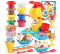 PLAY Moldes Plastilina Heladeria, Para Niños Herramientas Plastilina Con 8 Botes 3 Años Arcilla Secado Al Aire