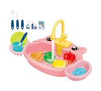 Play Sink, Kids Running Water Kitchen Pretend Toy Set