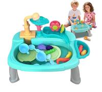 Play Sink with Running Water, Toy Kitchen Sink Electric Faucet, 15.16x9.45x12.2 Inches Pretend Dishwasher for Kids, Interactive Role Playing Game, Young Children Aged 3+ Years