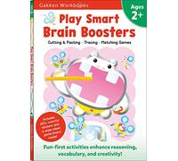 Play Smart Brain Boosters Age 2+: Preschool Activity Workbook with Stickers for Toddlers Ages 2, 3, 4: Boost Independent Thinking Skills: Tracing, Coloring, Matching Games, and More (Full Color Pages)