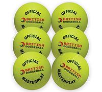 Play-Sport MasterPlay - Bola de espuma oficial británica Dodgeball - Paquete de seis pelotas de espuma de 6 x 15 cm