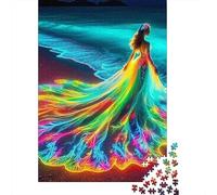 Playa Arcoíris Pista1 Rompecabezas de Papel 1000 Piezas para Adultos Alivio de estrés Pista2 Costal Colorido Puzzle Decoración Pared 52x38cm/1000pcs