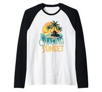 Playa Chasing Sunsets Camiseta Manga Raglan