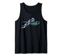 Playa colorida para amantes de los delfines de Longboat Key Florida Camiseta sin Mangas