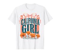 Playa Costera de Flores de Amapola de California Girl Camiseta