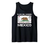 Playa del Carmen - Bandera de México con diseño de Bandera Mexicana Camiseta sin Mangas