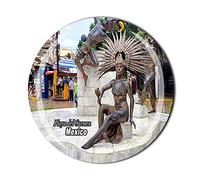 Playa del Carmen México - Imán para nevera con cristal magnético