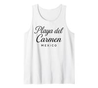 Playa del Carmen México Retro Mexican Resort Viaje Vacacional Camiseta sin Mangas