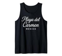 Playa del Carmen México Retro Mexican Resort Viaje Vacacional Camiseta sin Mangas