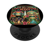 Playa del Carmen México Travel Souvenir City Tourist Gift PopSockets PopGrip Adhesivo