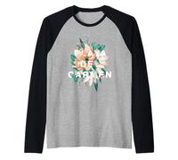 Playa del Carmen México Tropical Floral Design Beach Vibes Camiseta Manga Raglan