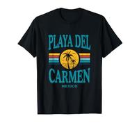 Playa del Carmen México Vintage Beach Theme Retro 1980s Camiseta