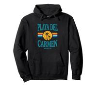Playa del Carmen México Vintage Beach Theme Retro 1980s Sudadera con Capucha
