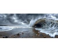 Playa Diamond Painting Grande 50x100cm, 5D Diamond Painting Adultos Paisaje, DIY Manualidades Adultos Kit Punto de Cruz, Cuadro Diamantes de Imitación Kit Bordado, Decoracion Hogar Regalo M-6615