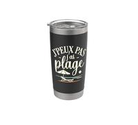 Playa francesa de verano relajado J'peux Pas J'ai Plage Vaso térmico de acero inoxidable de doble pared