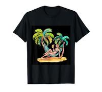 Playa hora de verano con una buena mujer Camiseta