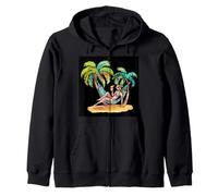 Playa hora de verano con una buena mujer Sudadera con Capucha