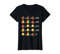 Playa Matemáticas Cerebro Rompecabezas Formas Mania Camiseta gráfica económica, Mujer, Negro, L