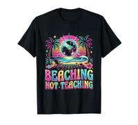 Playa No Enseñar Divertido Vacaciones De Verano Retro Disco Camiseta