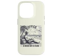 Playa Oficina WiFi Digital Nomad Laptop Carcasa para iPhone 14 Pro