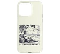 Playa Oficina WiFi Digital Nomad Laptop Carcasa para iPhone 15 Pro MAX