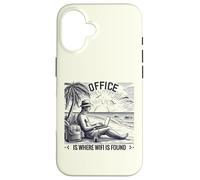 Playa Oficina WiFi Digital Nomad Laptop Carcasa para iPhone 16