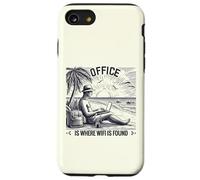 Playa Oficina WiFi Digital Nomad Laptop Carcasa para iPhone SE (2020) / 7/8