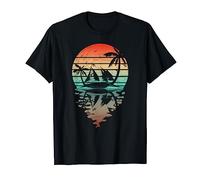Playa Palmas Verano Náutico Barco De Vela Navegando Velero Camiseta