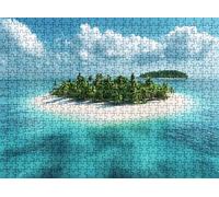 Playa pequeña Isla Puzzle 3000 Piezas Adultos, Rompecabezas con Letras en la Parte Posterior - Piezas Que Encajan Perfectamente, Reto de Concentración, Regalo para Mujer y Decor, 122 x 81 cm w0-225