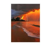 Playa Pintar por Numeros Adultos Nube Cuadros para Pintar por Numeros 60x80CM DIY Cuadros Decoracion Salon Modernos con Impermeable Colorar Lienzo Pintura Acrilica y 3 Tipos Pinceles, Regalo 2YH-14083