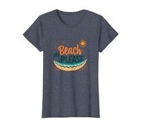 Playa por Favor: Tropical Summer Vibes Graphic, Hawaianos Camiseta, Mujer, Azul Jaspeado, 3XL