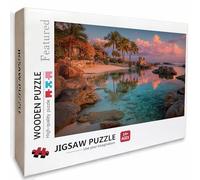 Playa Puzzle Madera, Sunset Puzzle 6000 Piezas Adultos con Compact Box 179x105cm, Rompecabezas Desafiante, Juegos de Rompecabezas Creativos para Hombres Mujeres Adolescente, Regalos para niñas, H-1819
