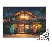 Playa Shop Puzzle Adulto 1000 Piezas Sostenible Rompecabezas De Madera Juegos Desafiantes EduGatosivos Rompecabezas Imposible Decoración del Hogar 1000pcs (75x50cm)