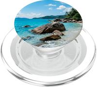 Playa Tropical Costa Rocosa Agua Clara Isla Costa PopSockets PopGrip para MagSafe