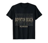 Playa Vintage de Boynton, Florida Camiseta gráfica económica, Hombre, Negro, S