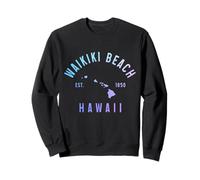 Playa Waikiki, Honolulú, Hawái, islas hawaianas antiguas Sudadera