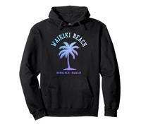 Playa Waikiki, Honolulú, Hawái, islas hawaianas antiguas Sudadera con Capucha