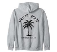 Playa Waikiki, Honolulú, Hawái, islas hawaianas antiguas Sudadera con Capucha