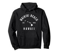Playa Waikiki, Honolulú, Hawái, islas hawaianas antiguas Sudadera con Capucha
