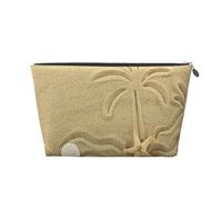 Playa y Palmeras, Bolsa de artículos de tocador Bolsa de Maquillaje Bolsa de cosméticos Bolsa de artículos de tocador de Viaje portátil