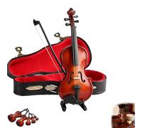 Playable Tiny Violin Figurine, The Worlds Smallest Miniature Musical Instrument with Sound, Dollhouse Accessory Or Keychain Charm (9in)