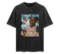 Playboi Carti 90s Retro Rap Hip Hop T-Shirt Mens Unisex Black Tees XXL