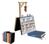 Playbook'd - Hangman Game,Hangman Game Book,3D Printed Magnetic Chess Set,Vocabulary Words Spelling Challenge Table Games,Portable Books Design Board Games for Adults(Hangmans)