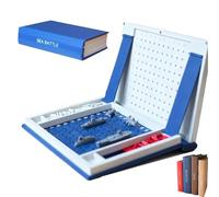 Playbook'd - Hangman Game,Hangman Game Book,3D Printed Magnetic Chess Set,Vocabulary Words Spelling Challenge Table Games,Portable Books Design Board Games for Adults(Sea Battle)