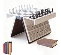 Playbook'd - Juego del Ahorcado, Ajedrez Magnético, Juegos de Backgammon, Cuatro en Raya, Batalla Naval, Juego de Ajedrez 3D, Juegos de Mesa Libro Playbook'd (Chess)