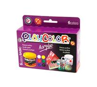 Pintura Acrilica Playcolor Acrylic Basic 40 Ml Caja De 6 Unidades Colores Surtidos